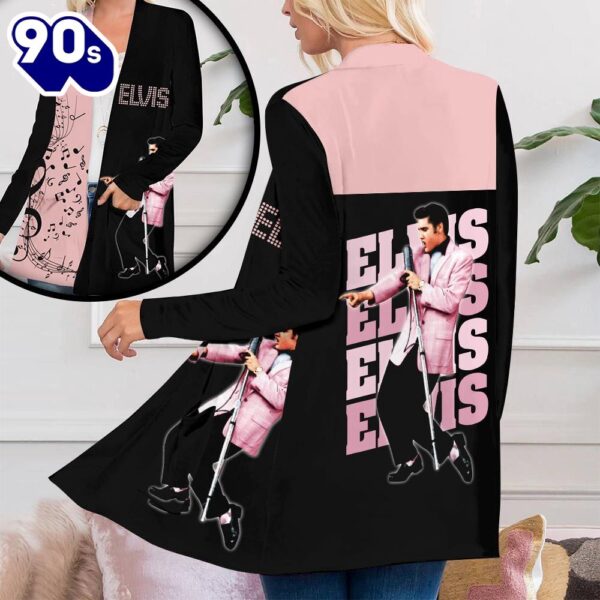 Elvis Presley Women’s Patch Pocket Cardigan Gift Christmas