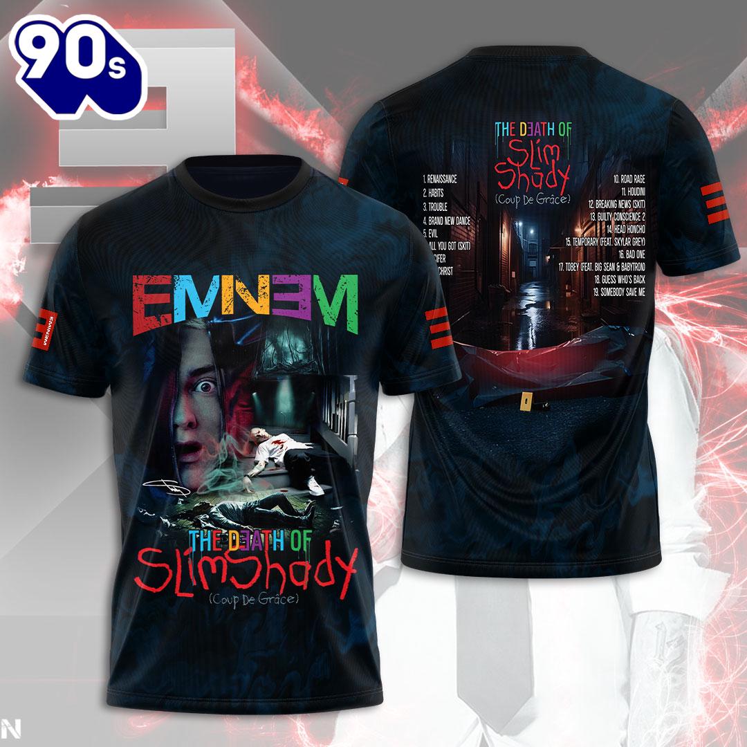 Eminem 3D Of Slim Death Shady Men's All Over Print Rapper Shirt Back Print For Fans Eminem 3D Of Slim Death Shady Men's All Over Print Rapper Shirt Back Print For Fans
