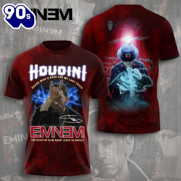 Eminem Houdini New Album  All Over Print Rapper Shirt For Fans