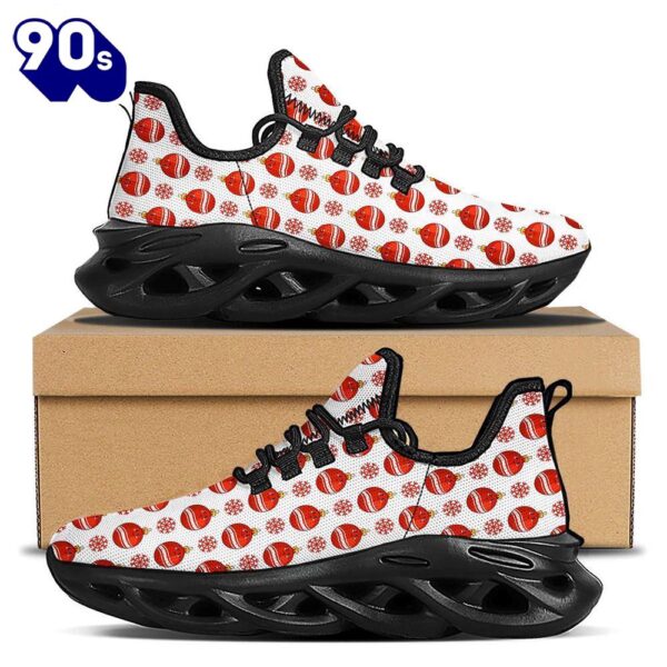 Emoji Cute Christmas Print Pattern Black Max Soul Shoes