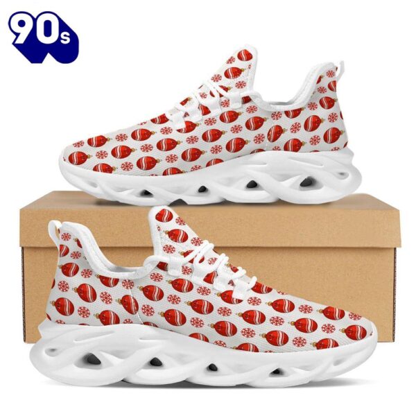 Emoji Cute Christmas Print Pattern White Max Soul Shoes