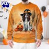 English Springer Spaniel Dog In Spooky Autumn Halloween 3D Shirt  For Man And Women