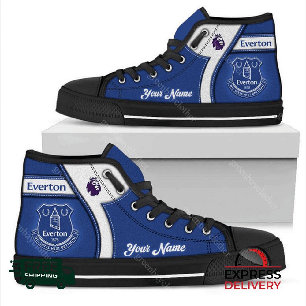 Everton F.C Personalzied High Top Canvas Shoes Everton F.C Personalzied High Top Canvas Shoes