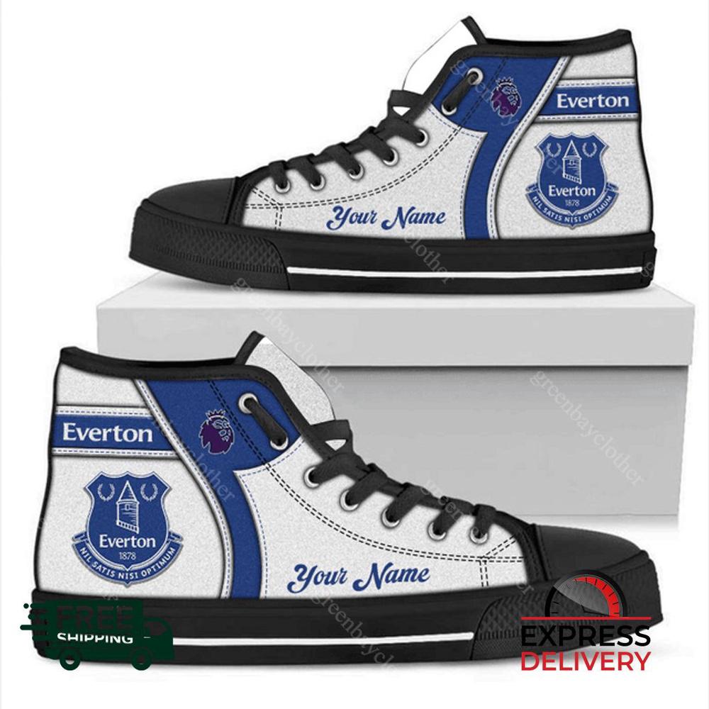 Everton F.C Personalzied High Top Canvas Shoes Everton F.C Personalzied High Top Canvas Shoes