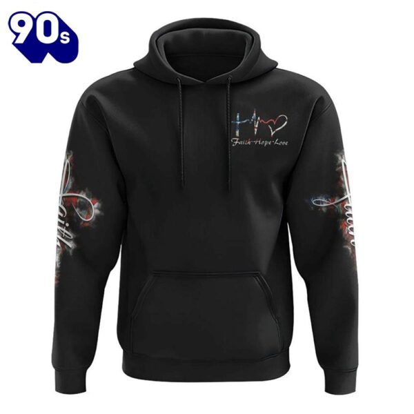 Faith American Watercolor Wings Flag 3D Hoodie
