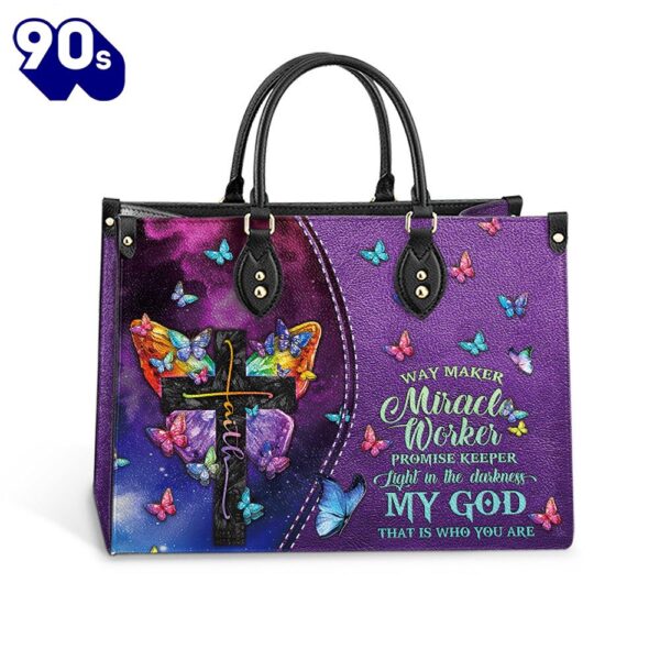 Faith Way Maker 2 Leather Bag Christ Gifts Leather Bags  Gift For  Women Christmas