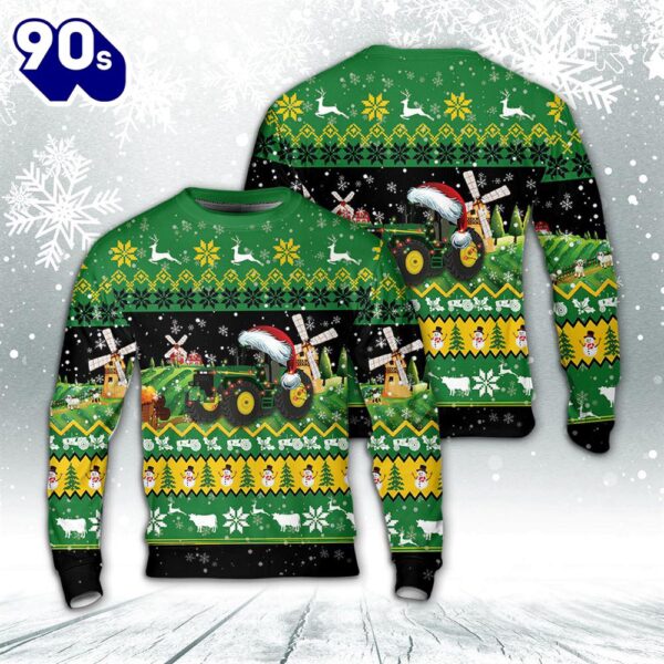 Farm Tractor Christmas Aop Sweater
