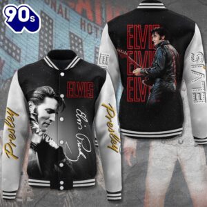 Fashion Elvis Presley Women Men Baseball Jacket Gift Xmas
