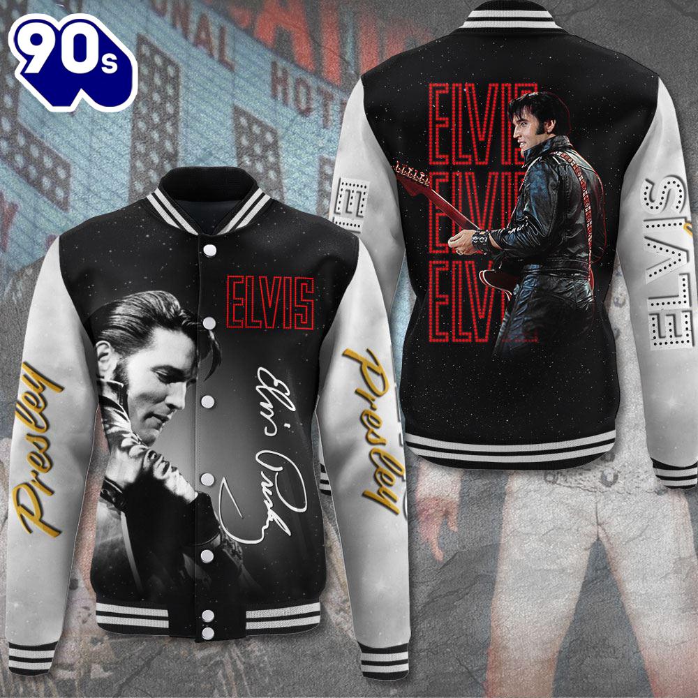 Fashion Elvis Presley Women Men Baseball Jacket Gift Xmas Fashion Elvis Presley Women Men Baseball Jacket Gift Xmas