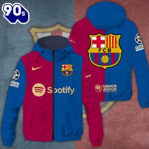 FC Barcelona 3D Windbreaker Jacket…