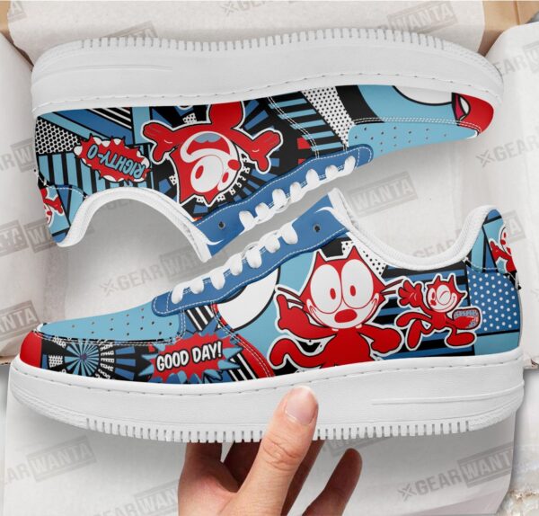 Felix The Cat Air Sneakers Custom Comic Shoes
