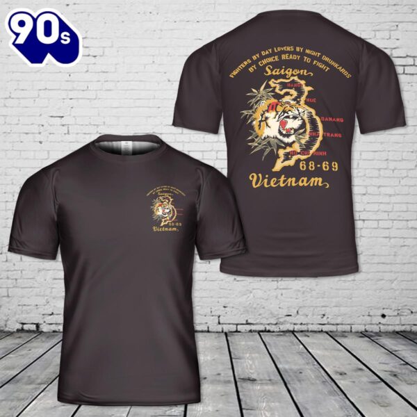 Fighters By Day Lovers By Night Drunkards By Choice Ready To Fight T-Shirt 3D – Veteran 3D Shirt