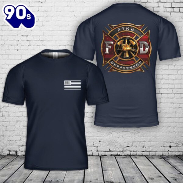 Fire Department T-Shirt 3D – Veteran 3D Shirt