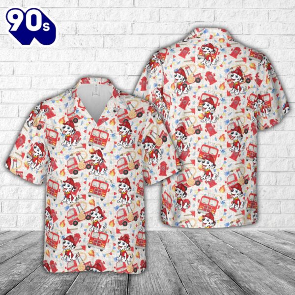 Fire trucks Firefighter Hawaiian Shirt 3