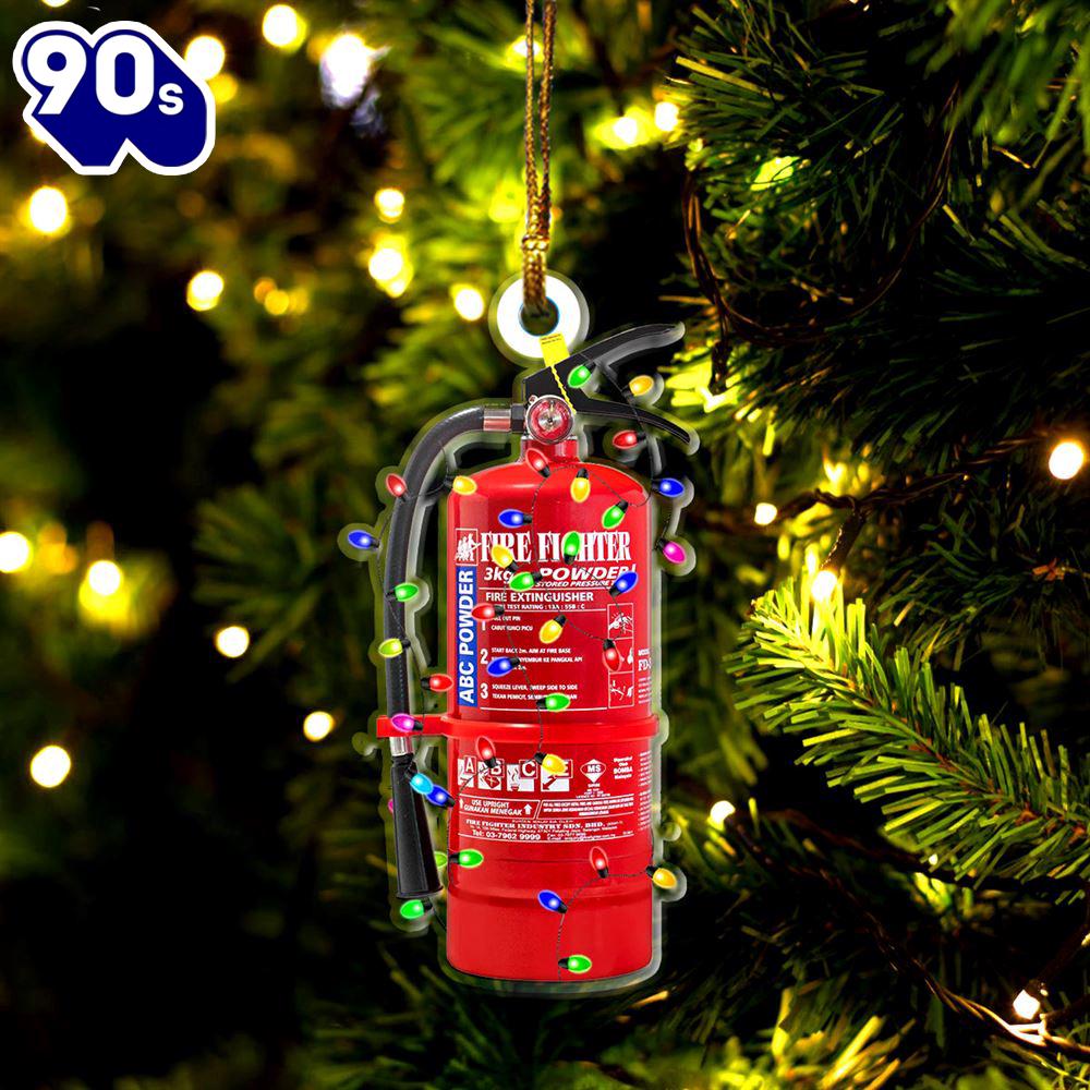 Firefighter Extinguisher Christmas Ornament Firefighter Extinguisher Christmas Ornament