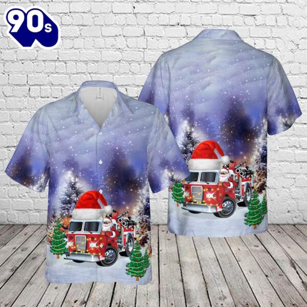 Firefighter Fire Truck Christmas Hawaiian Shirt 4