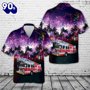 Firefighter Fire Truck Firework Hawaiian…