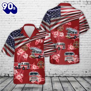Firefighter Fire Truck Hawaiian Shirt