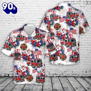 Firefighter Fire Trucks Hawaiian Shirt