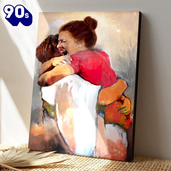 First Day In Heaven Painting – I Held Him And Would Not Let Him Go Canvas Poster  Gift For Christmas