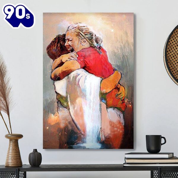 First Day In Heaven Painting I Held Him And Would Not Let Him Go Poster Canvas  Gift For Christmas