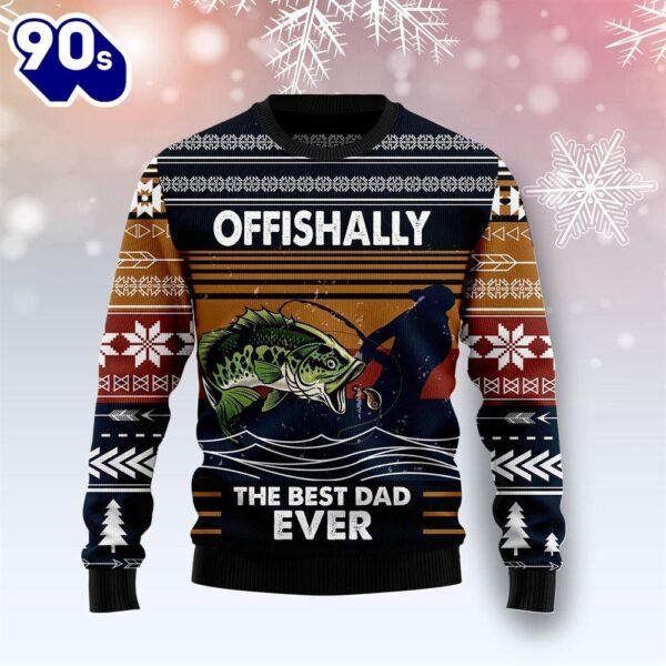Christmas 2024  Fishing Retro Vintage Ugly Christmas Sweater