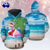 Flamingo Beach Christmas Hoodie All Over Print  , Pet Christmas 3d Shirt