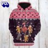 Flamingo Gingerbread Christmas Hoodie All Over Print  , Pet Christmas 3d Shirt
