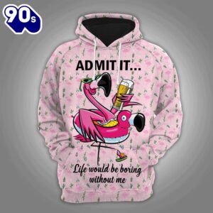 Flamingochristmas Hoodie All Over Print…