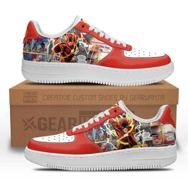 Flash Air Sneakers Custom Superhero Comic Shoes