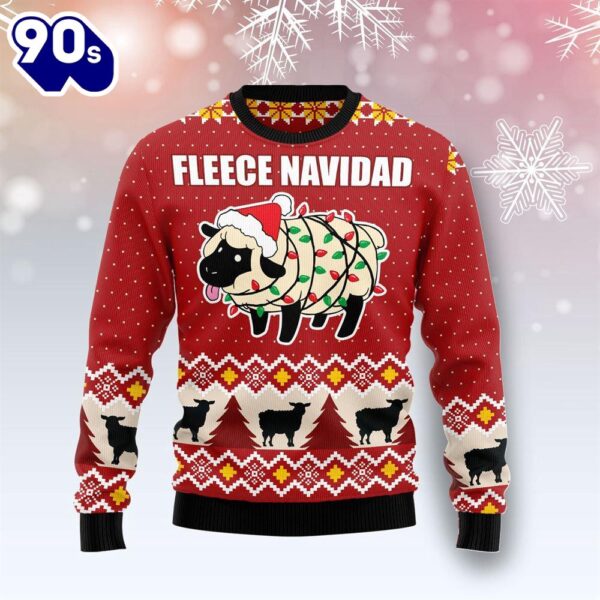 Christmas 2024  Fleece Navidad Lovely Printed Ugly Christmas Sweater