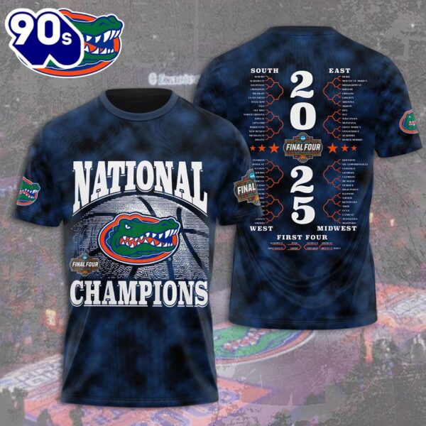 Florida Gators Men’s Basketball 3D Apparel  T-shirt Tee