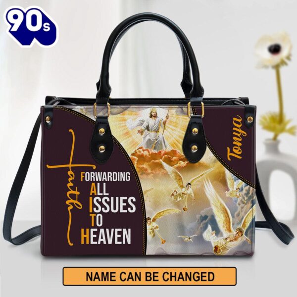 Forwarding All Issues To The Heaven Leather Bag , Christian Bags  Gift For Women Christmas