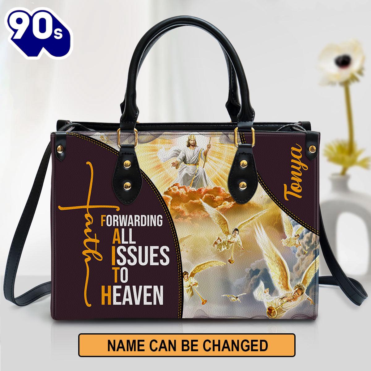 Forwarding All Issues To The Heaven Leather Bag , Christian Bags Gift For Women Christmas Forwarding All Issues To The Heaven Leather Bag , Christian Bags Gift For Women Christmas