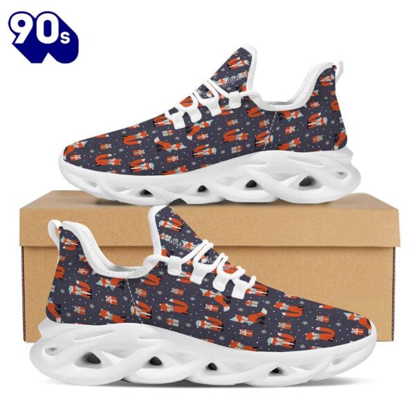 Fox Christmas Print Pattern White Max Soul Shoes