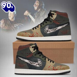 Freddy Krueger And Jason Voorhees Air Jordan 1 Sneakers – Gift  For Halloween