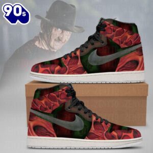 Freddy Krueger Costume Air Jordan 1 Sneakers – Gift  For Halloween