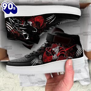 Freddy Krueger Shoes High Top Air Force Shoes Custom Sneakers For Horror Fans