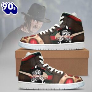 Freddy Krueger Style Air Jordan 1 Sneakers – Gift  For Halloween