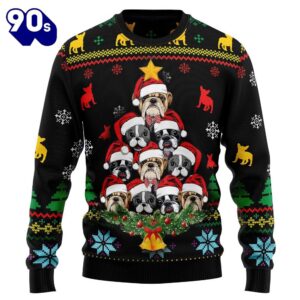 French Bulldog Christmas Pattern Ugly Christmas Sweater