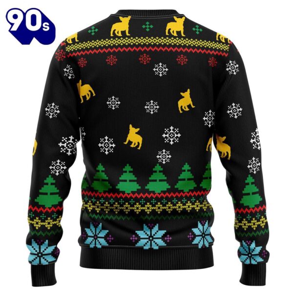 Christmas 2024  French Bulldog Christmas Pattern Ugly Christmas Sweater