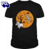 French Bulldog Dog Skeleton Bone Halloween Costume Sunset T-shirts For Man And Women