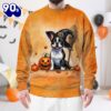 French Bulldog In Spooky Autumn Halloween 3D Shirt  For Man And Women