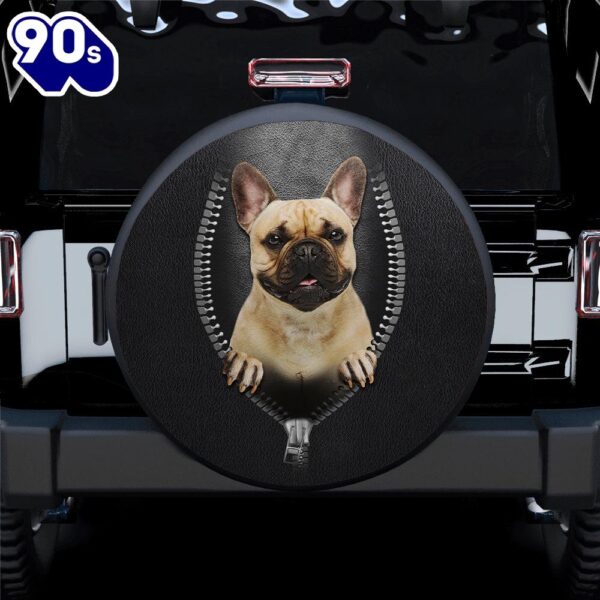 French Bulldog Zipper Car Spare Tire Covers Gift For Campers