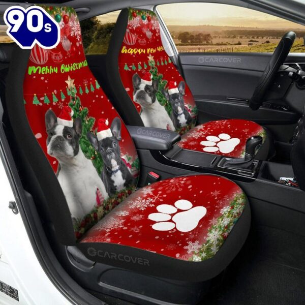 French Bulldogs Christmas Dog Car Seat Coverss   Gift For Christmas