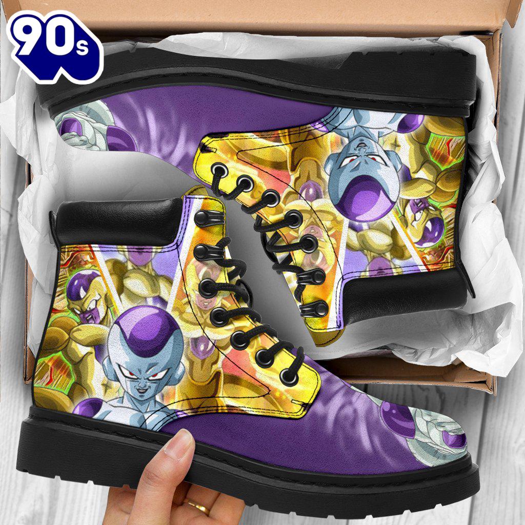 Frieza Dragon Ball Leather Boots Timbs Shoes Custom Anime Fan Gift Frieza Dragon Ball Leather Boots Timbs Shoes Custom Anime Fan Gift
