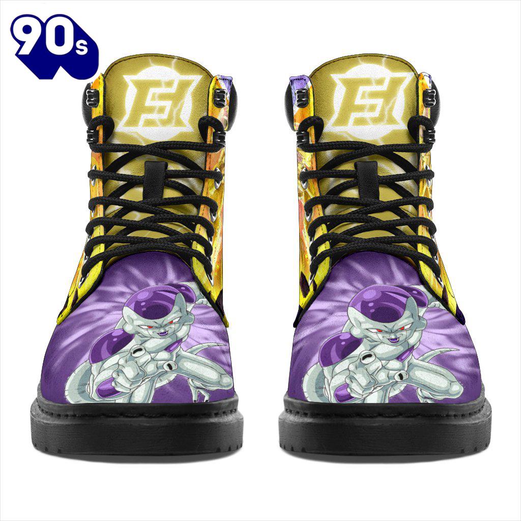 Frieza Dragon Ball Leather Boots Timbs Shoes Custom Anime Fan Gift Frieza Dragon Ball Leather Boots Timbs Shoes Custom Anime Fan Gift
