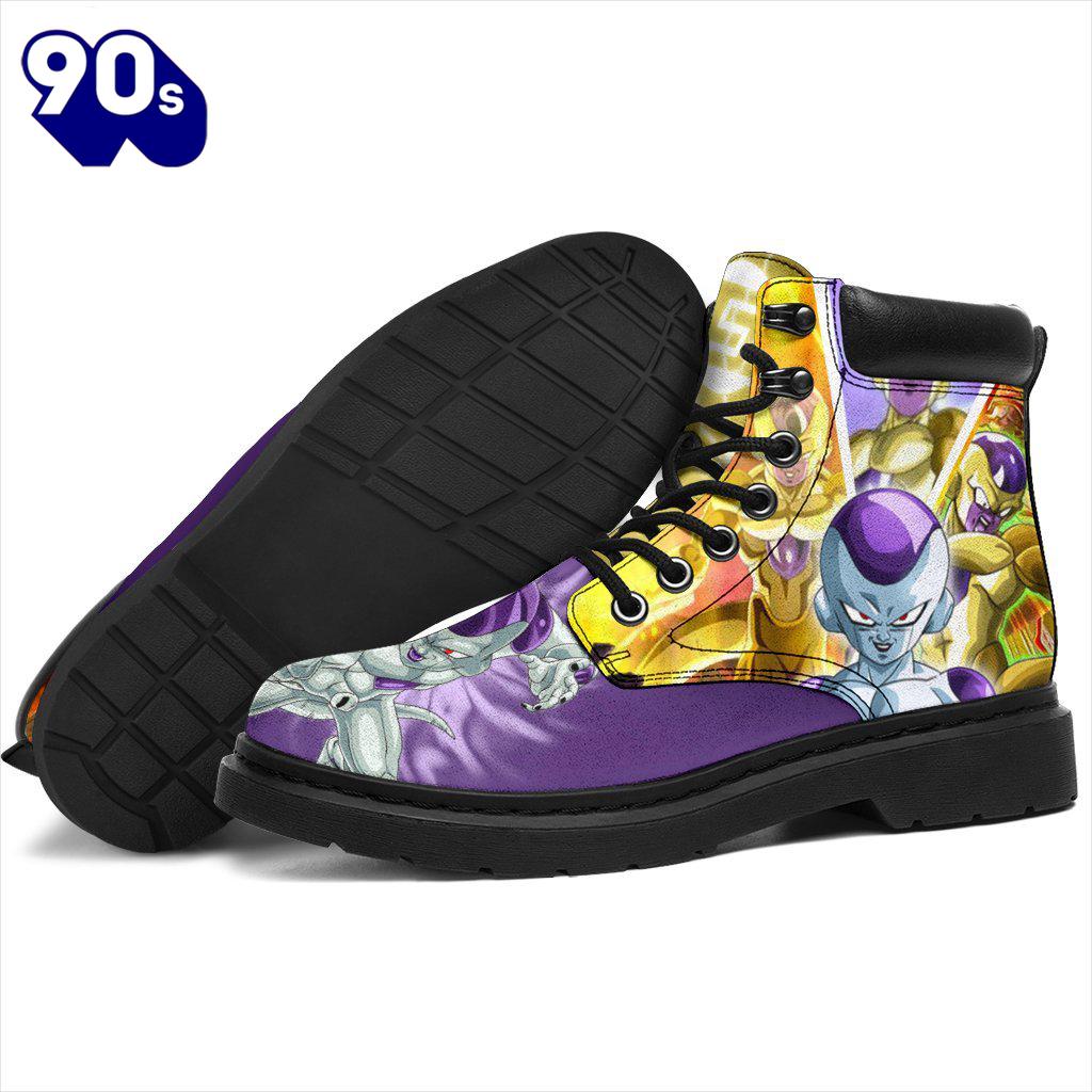 Frieza Dragon Ball Leather Boots Timbs Shoes Custom Anime Fan Gift Frieza Dragon Ball Leather Boots Timbs Shoes Custom Anime Fan Gift