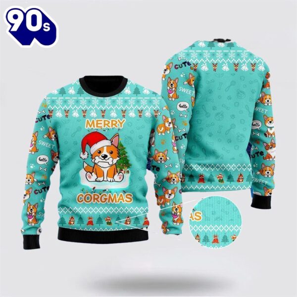 Merry Christmas  Funny Dog Merry Corgmas Christmas Ugly Christmas Sweater For Men And Women