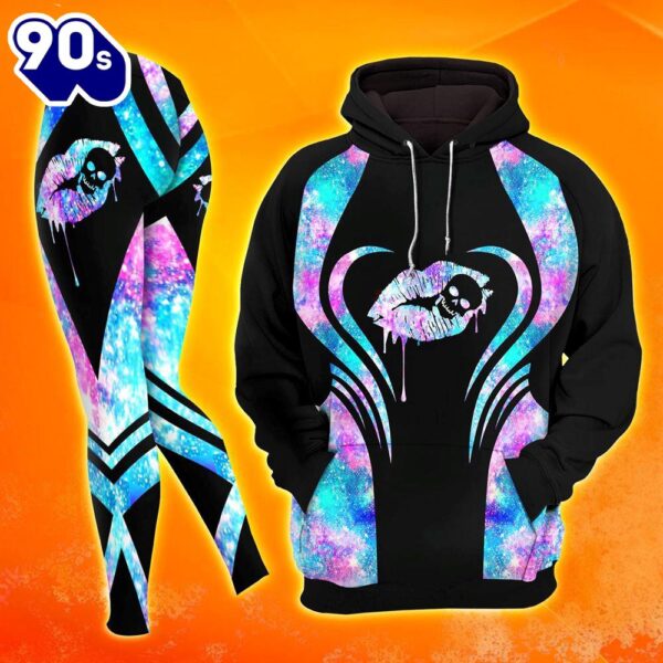 Galaxy Skull Lip Sexy Combo Hoodie And Leggings